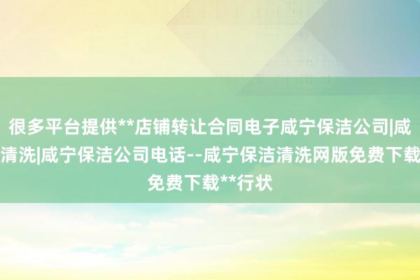 很多平台提供**店铺转让合同电子咸宁保洁公司|咸宁保洁清洗|咸宁保洁公司电话--咸宁保洁清洗网版免费下载**行状